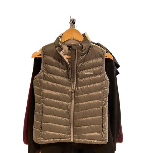 MARMOT Grey Gray 800 Fill Down Puffer Vest Lightweight Quilted Women's Size XS - Picture 9 of 13